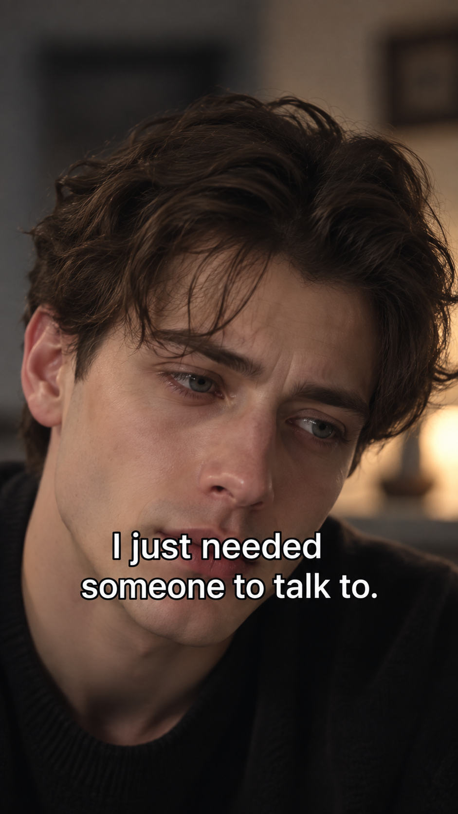 Subtitle overlapping a person's face
