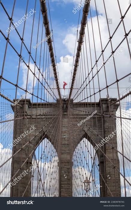 Original Shutterstock image of the Brooklyn Bridge with watermarks