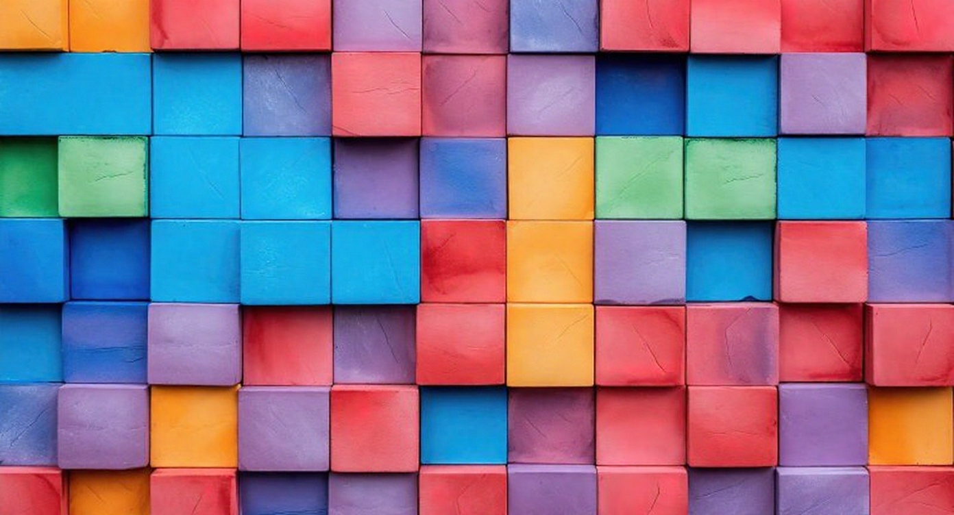 Colorful wall texture after the tiled watermark is removed