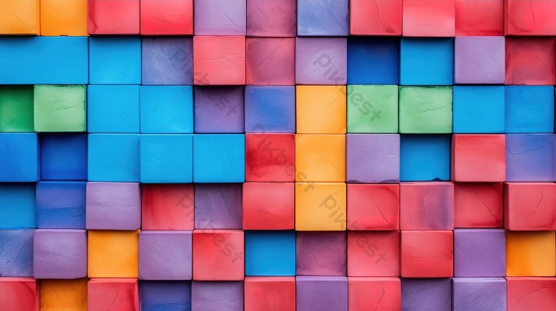 Colorful wall texture covered by a tiled iStock watermark before removal